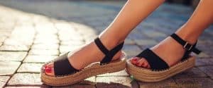 sandales à corde noires