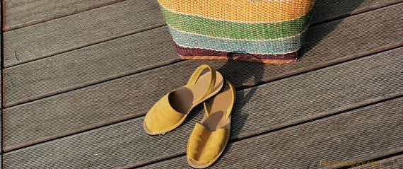 Sandale espadrille jaune avec sac