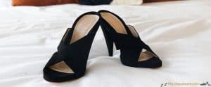 Mule sandale noire pour femme